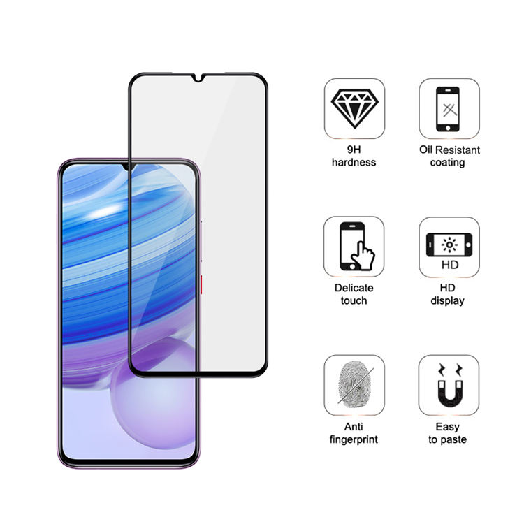 Dlix 2.5D silk print full glue tempered glass screen protector for Xiaomi Redmi 10X 5G