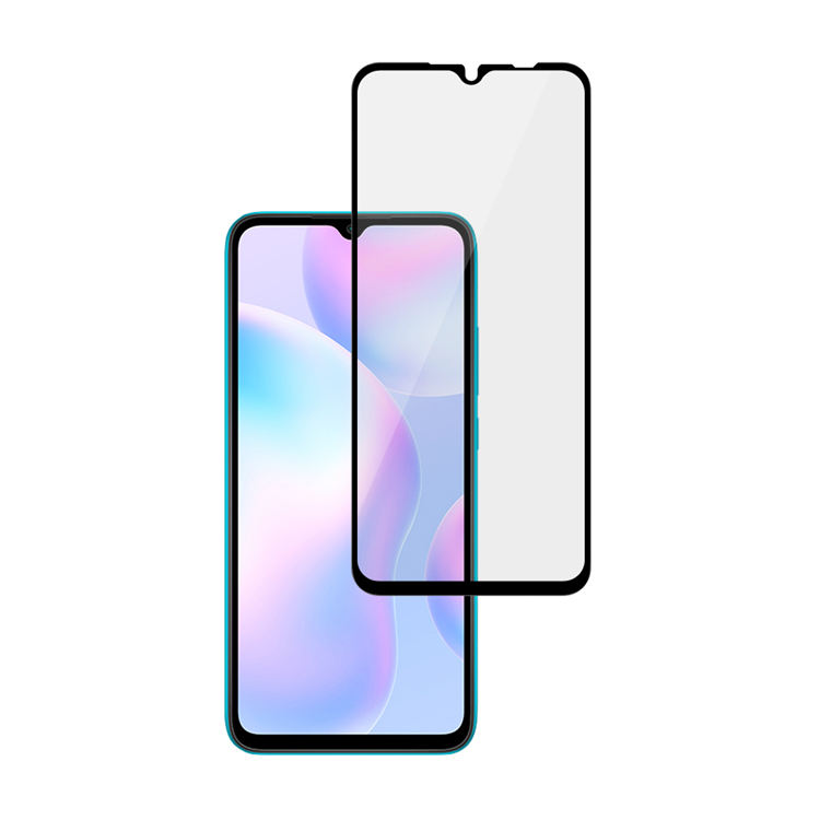 Dlix 2.5D silk print full glue tempered glass screen protector for Xiaomi Redmi 9A